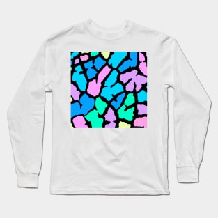 Pastel Giraffe Print Long Sleeve T-Shirt